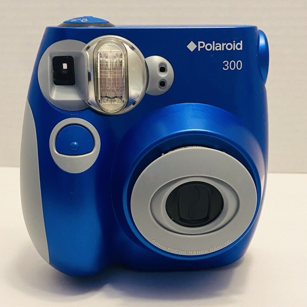 Polaroid 300 Blue Instax Mini Instant Camera With Film, Batteries Tested Works